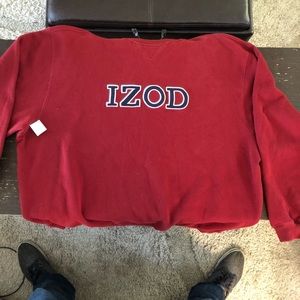 Embroidered Red IZOD Sweater! Stay Warm, Look Hot!
